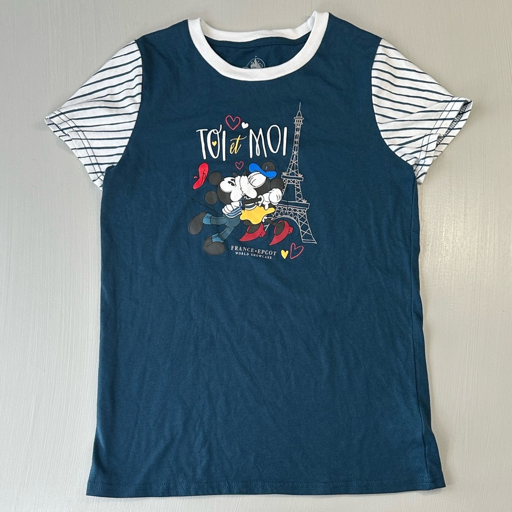 Disney Epcot World Showcase France Mickey and Minnie Shirt